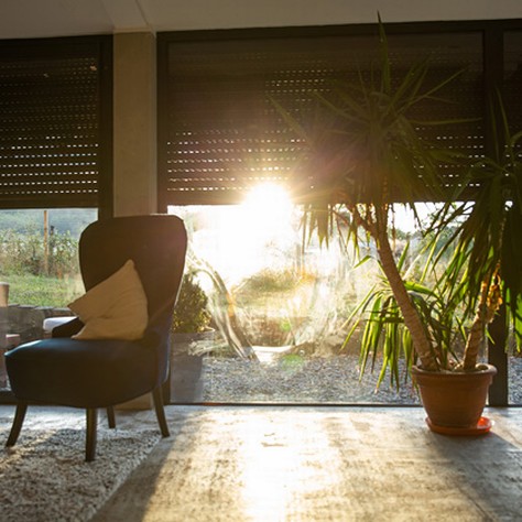 sun accross window indoor living room
